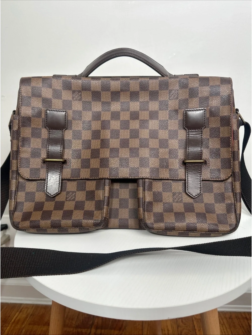 Louis Vuitton Broadway Messenger Bag Damier Ebene Canvas